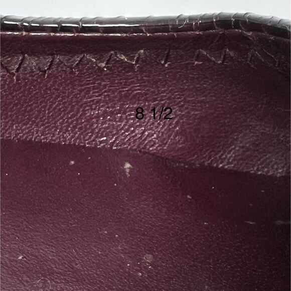 Tory Burch Reva Plum Burgundy Patent Leather Ballet Flats Women’s 8.5 - Picture 11 of 12